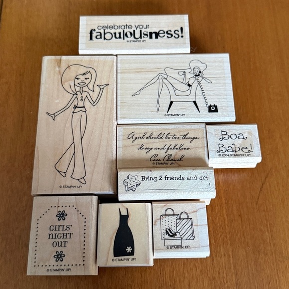 Stampin' Up! Other - Stampin' Up! Wood-Mounted Rubber Stamp Collection Girls Night Coco Chanel Quote